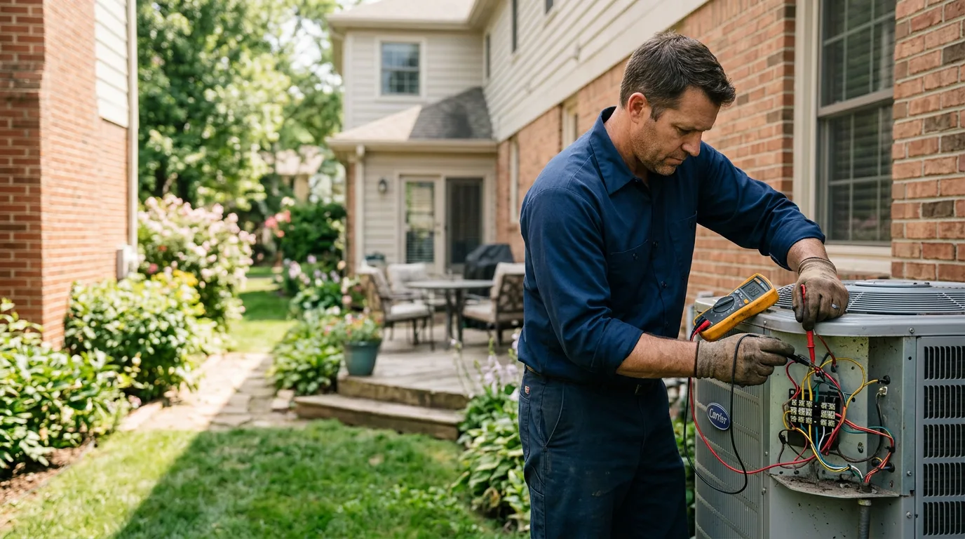 HVAC technician working near May, ID